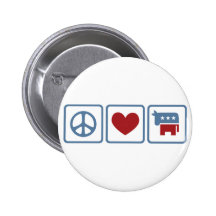 FriedensLiebe Demokraten Button