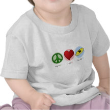 FriedensLiebe-Disc-Hundebaby-T-Shirt
