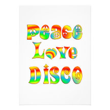 FriedensLiebe-Disco Individuelle Ankündigskarten
