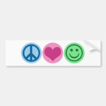 FriedensLiebe-Glück Auto Sticker