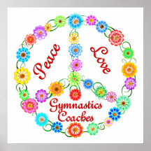FRIEDENSLiebe-GYMNASTIK-TRAINER Poster
