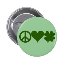 FriedensLiebe-Kleeblätter Buttons