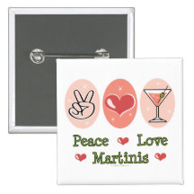 FriedensLiebe-Martini-Knopf Buttons