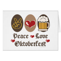 FriedensLiebe Oktoberfest leere Gruß-Karte