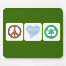 FRIEDENSLiebe RECYCELN Mousepads