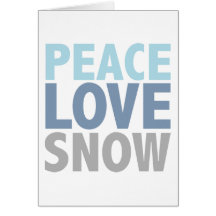 FriedensLiebe-Schnee-T-Shirts-Geschenke Grußkarte