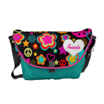 FriedensLiebe u. -alles Girly Kuriertasche