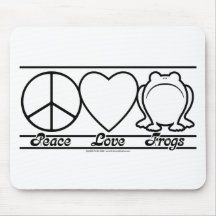 FriedensLiebe und -frösche Mousepads