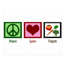 FriedensLiebe vegan Postkarten
