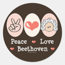 FriedensLiebebeethoven-Aufkleber