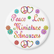 FRIEDENSLiebeminiaturSCHNAUZERS Magnets