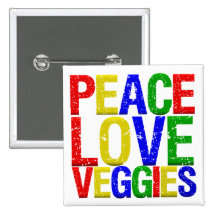 FriedensLiebeVeggies Anstecknadelbutton