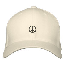 Friedenssymbol-gestickter Hut Baseballcap