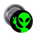 Friedenszeichen-alien Anstecknadel
