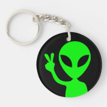 Friedenszeichen-alien-Schlüsselkette Schlüsselanhänger