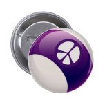 FRIEDENSzeichen-BILLARD-BALL Anstecknadelbutton