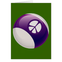 FRIEDENSzeichen-BILLARD-BALL Grußkarten