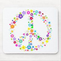 Friedenszeichen der Blumen Mousepad