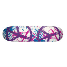 FRIEDENSzeichen-FARBEN-SPRITZER Skateboard Brett