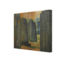 Friedhof und Grundsteine Galerie Faltleinwand