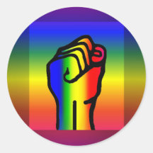 Friedlicher Regenbogen-Power Sticker