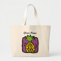 Frische Ananas Leinentaschen