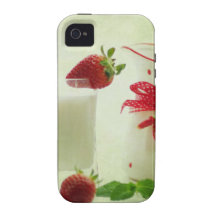 Frische Erdbeeren im Landhausstil iPhone 4/4S Cover