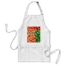 Frische Tomaten und Paprika-Schürze