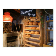 Frisches unterstütztes Brot Postkarten