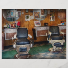 Friseur - Frenchtown, NJ - zwei alte Frisierstühle Flyer