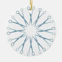 Friseur, Hairstylist-Blau schier Weihnachtsverzier Ornamente