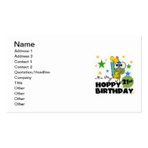 Froggie hopfenreicher 21. Geburtstag Visitenkarte