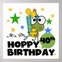 Froggie hopfenreicher 40. Geburtstag Plakatdruck
