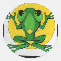 froggie wild gegangen runde sticker