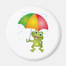 Froggy mit Regen-Regenschirm Magnete