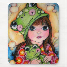 Froggy-Spaß - Ribbit - Frosch-Entwurf Mousepad