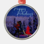 Frohe Feiertage - doppelte Läufer Weihnachtsornament