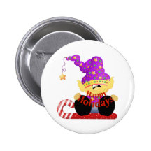 Frohe Feiertage Elf (2) Anstecknadelbuttons