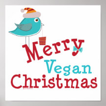 Frohe vegane Weihnachten Poster