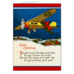 Frohe Weihnacht-Flugzeug Grußkarte