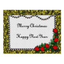 Frohe Weihnacht-guten Rutsch ins Neue Jahr Postkarte