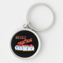 Frohe Weihnacht-Pinguin Keychain Schlüsselband
