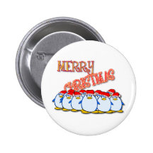 Frohe Weihnacht-Pinguin-Knopf Anstecknadelbuttons