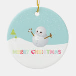 Frohe Weihnacht-Schneemann-Verzierung Ornamente