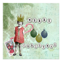 Frohe Weihnacht-Vintage Weihnachtskarte Einladungen