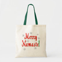 Frohe Weihnachten Namaste Geschenke Einkaufstaschen