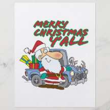 frohe Weihnachten yall Redneck Sankt Bedruckte Flyer