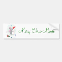 Fröhliche Chris-Maus Autosticker