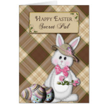 FRÖHLICHE OSTERN - GEHEIMNIS-KAMERAD - HÄSCHEN KARTE