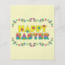 Fröhliche Ostern mit Blumen Personalisierte Flyer